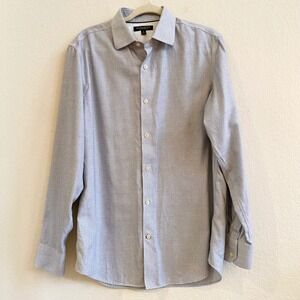 Banana Republic Non Iron Slim Fit Dress Shirt Blue Business Casual Size Medium
